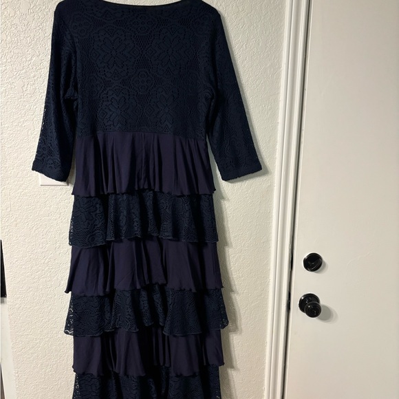 Dainty Jewells Navy blue Layered 3/4 Sleeve Dress Maxi - Picture 3 of 5